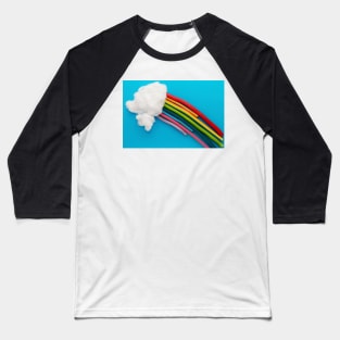 Photo illustration depicting clouds and a rainbow Baseball T-Shirt